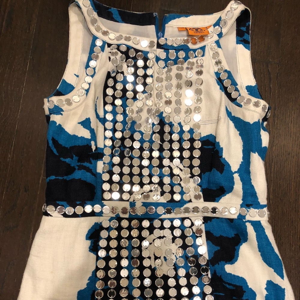 Tory Burch Linen printed sleeveless shirt